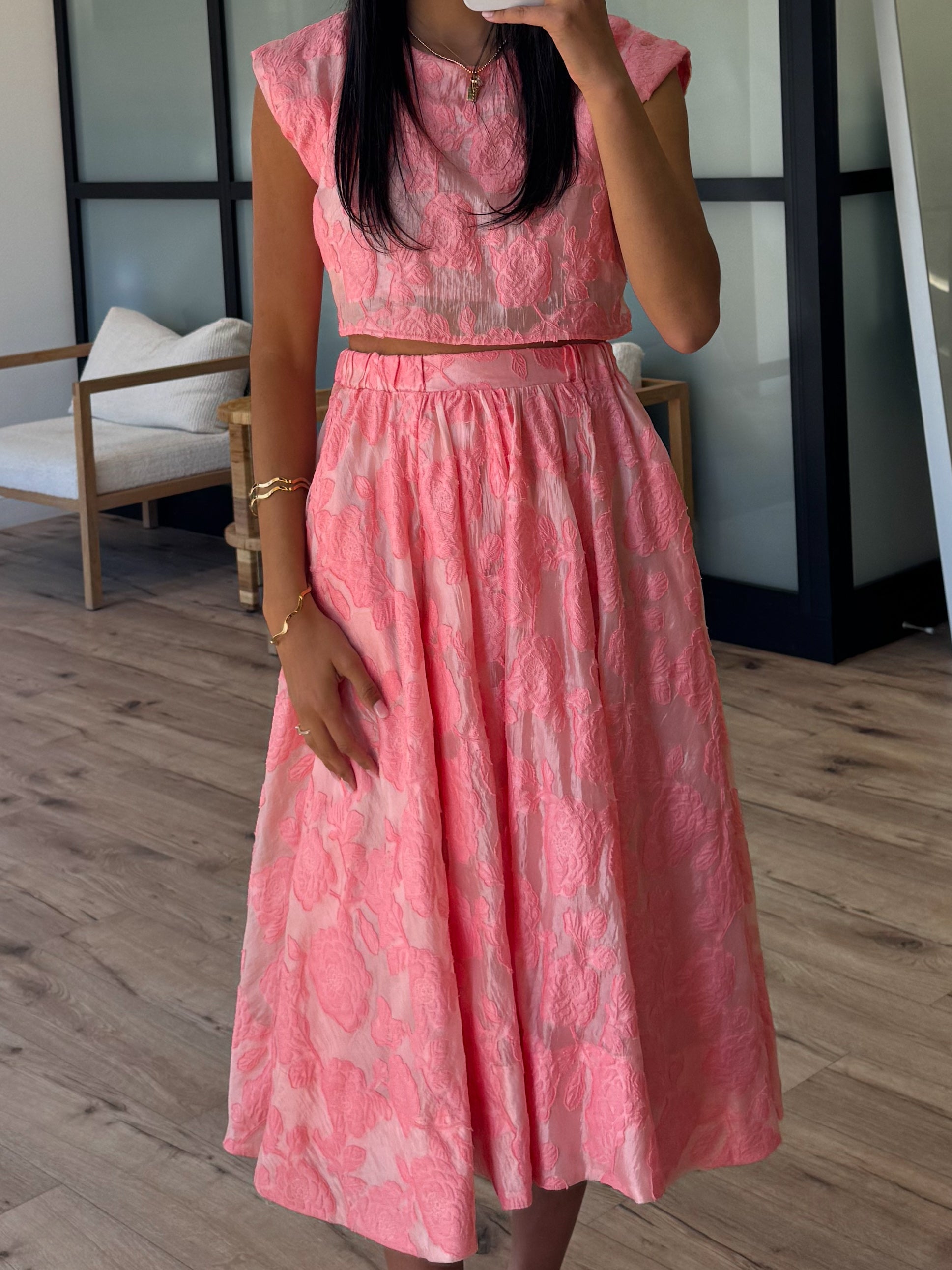 Astoria Floral Top | Coral