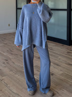 Lev Textured Sweater | Cornflower Blue | +Plus Available