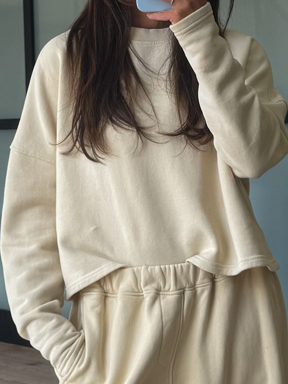 Serene Lounge Sweatshirt | Sand