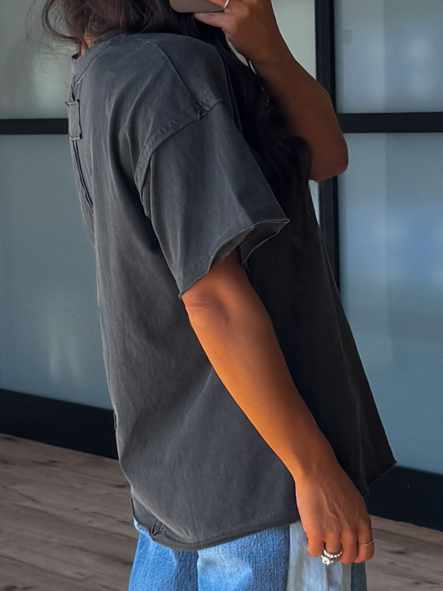 Cotton Washed Tee | Charcoal | +Plus Available | RESTOCK