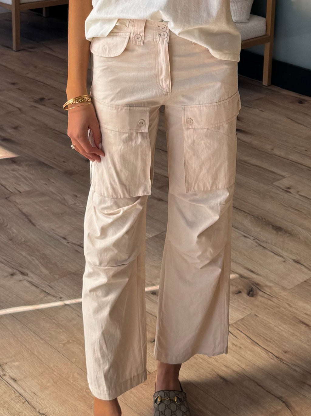 Wyler Cargo Pants | Ivory | FINAL SALE