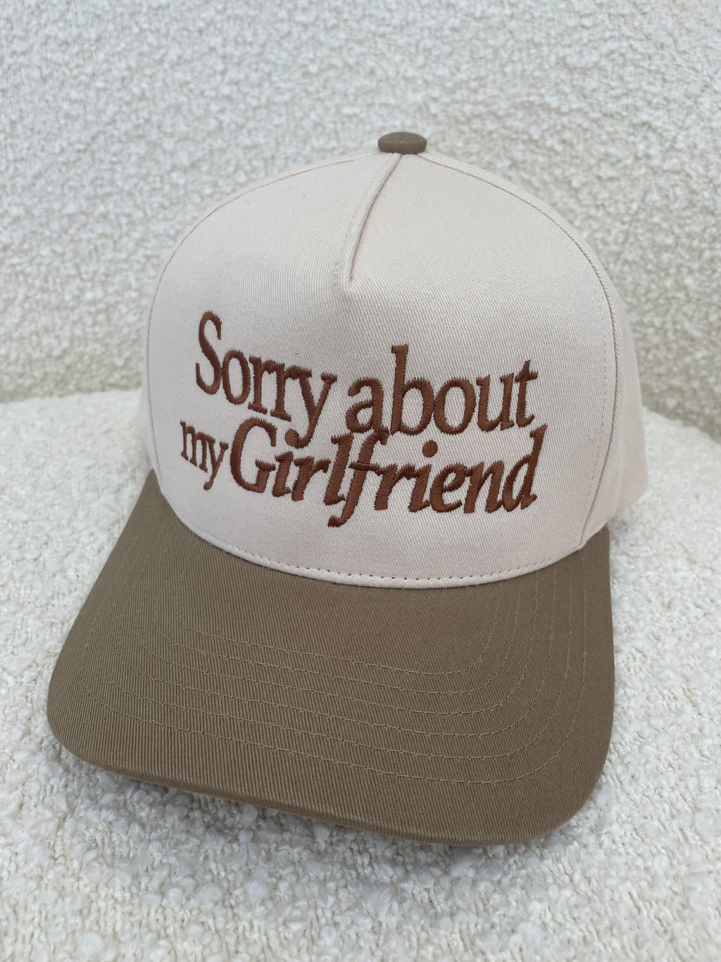 'Sorry About My Girlfriend' Canvas Cap | 2 Colors Available | FINAL SALE