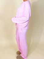 Downtime Ribbed Raglan Lounge Top | Bubblegum | +Plus Available | FINAL SALE