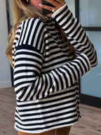 Wynne Button Knit Top | Navy