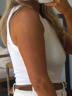 Essential Ribbed Tank | White | +Plus Available