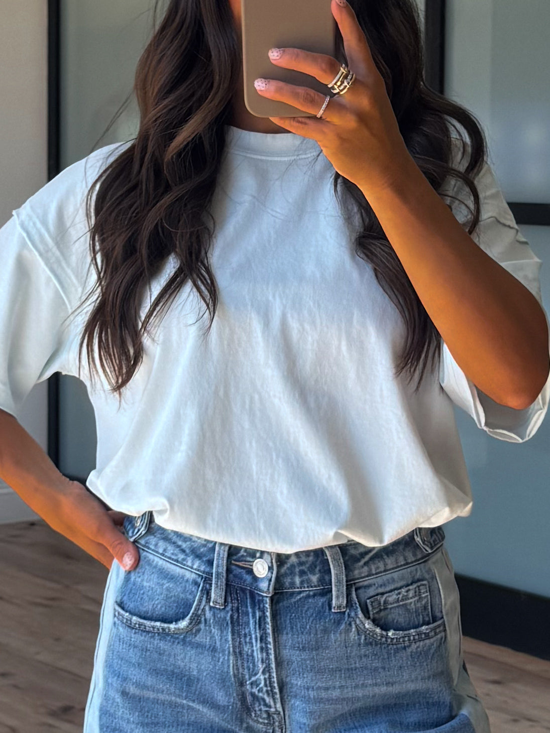 Cotton Washed Tee | Baby Blue | +Plus Available