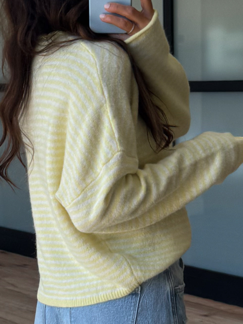 Isla Cardigan | Mini Striped Lemon