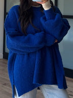 Lev Textured Sweater | Cobalt | +Plus Available | RESTOCK