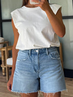 Refined Padded Muscle Tee | White