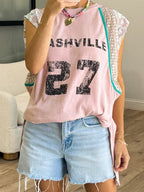'Nashville' Embellished Tee | Blush | +Plus Available | FINAL SALE