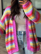 Bold Strokes Knit Cardigan | Sunlit Orchid | +Plus Available