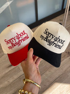 'Sorry About My Boyfriend' Canvas Cap | 2 Colors Available | FINAL SALE