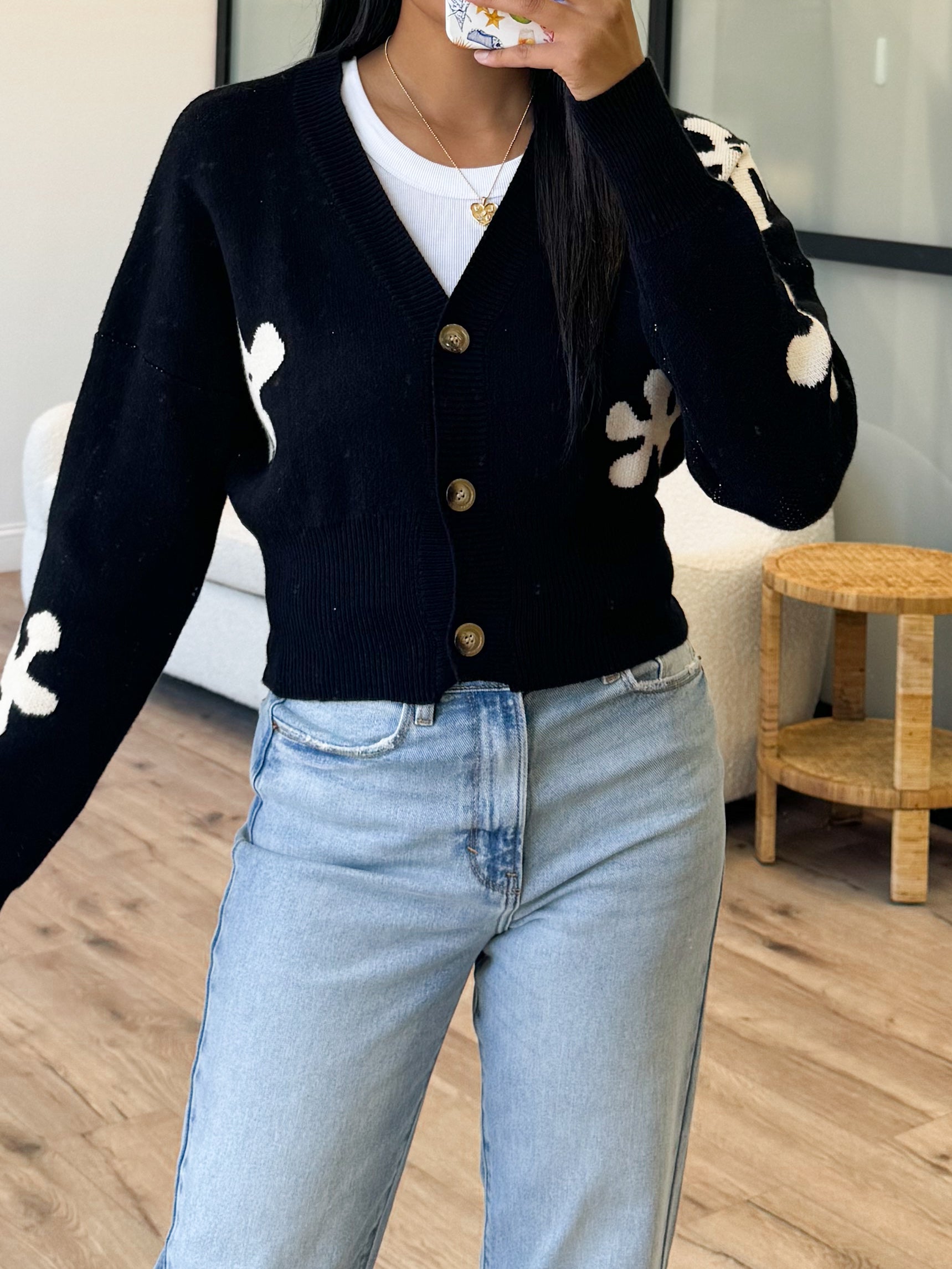 In The Fields Cardigan | Black | FINAL SALE