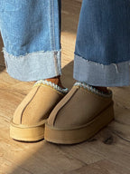 Tazza Platform Slide | Light Tan | RESTOCK