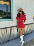 Camden Boxy Top | Red | FINAL SALE