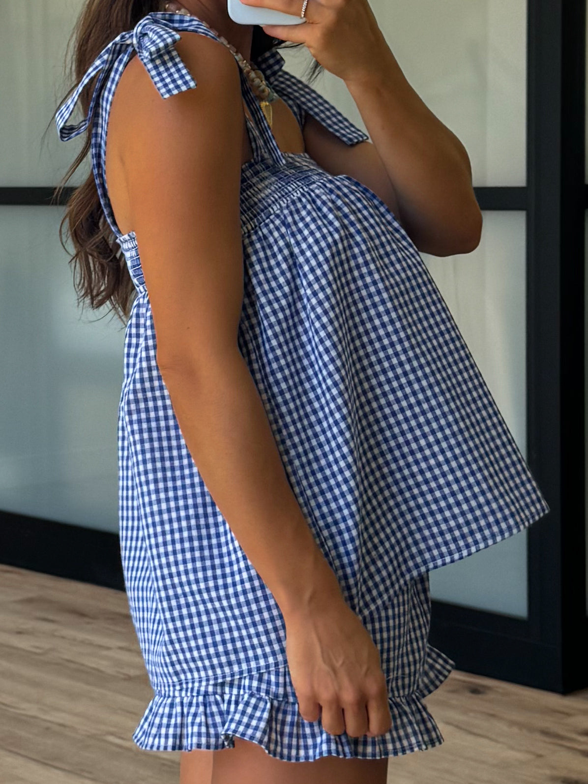 Blueberry Belle Shoulder Tie Top