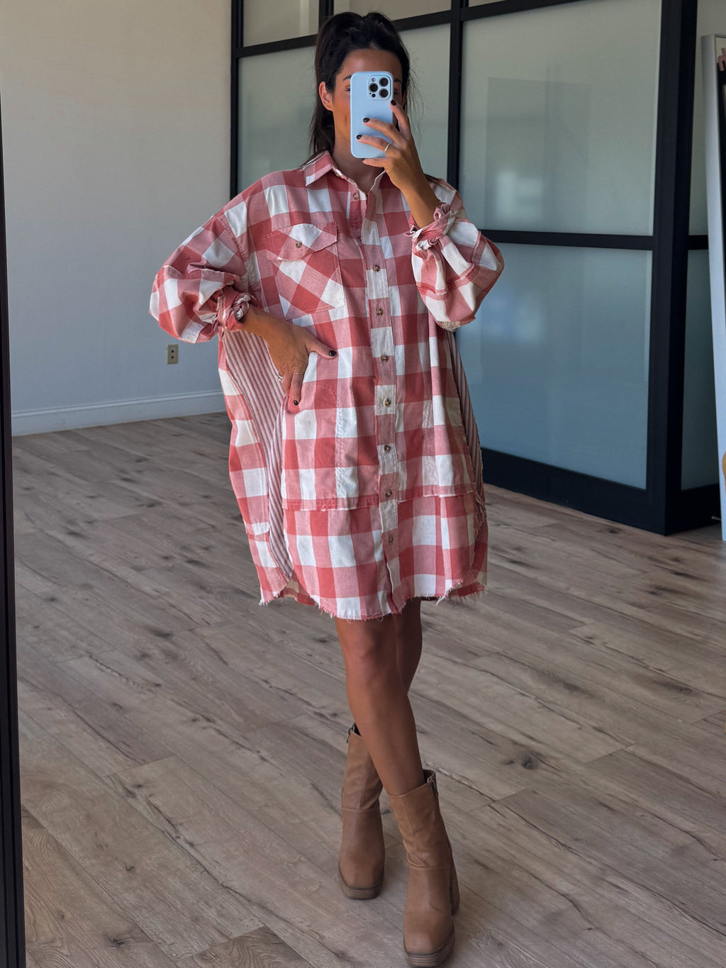 Orchard Plaid Shirt Dress | Cinnamon