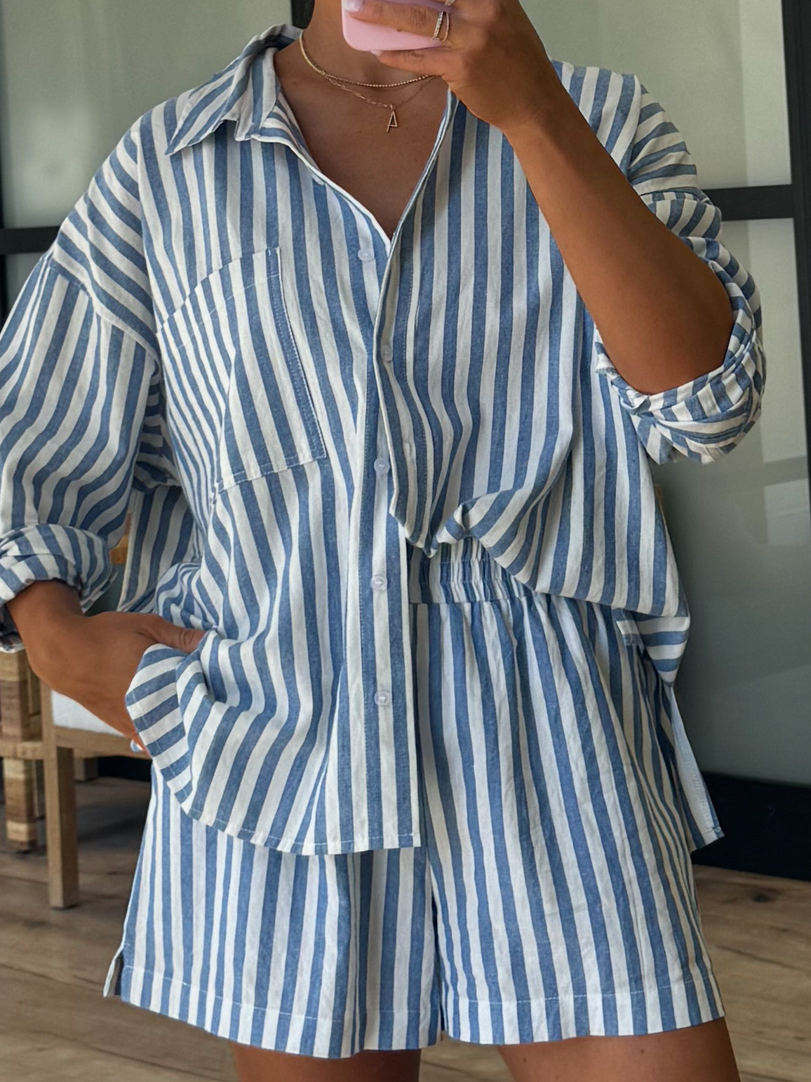 Rian Stripe Boxer Shorts | Sky Blue