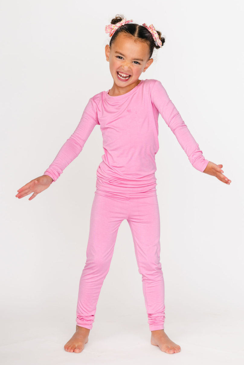 Kids Pink Poppy Two-Piece Set | Tiny Talulah | FINAL SALE