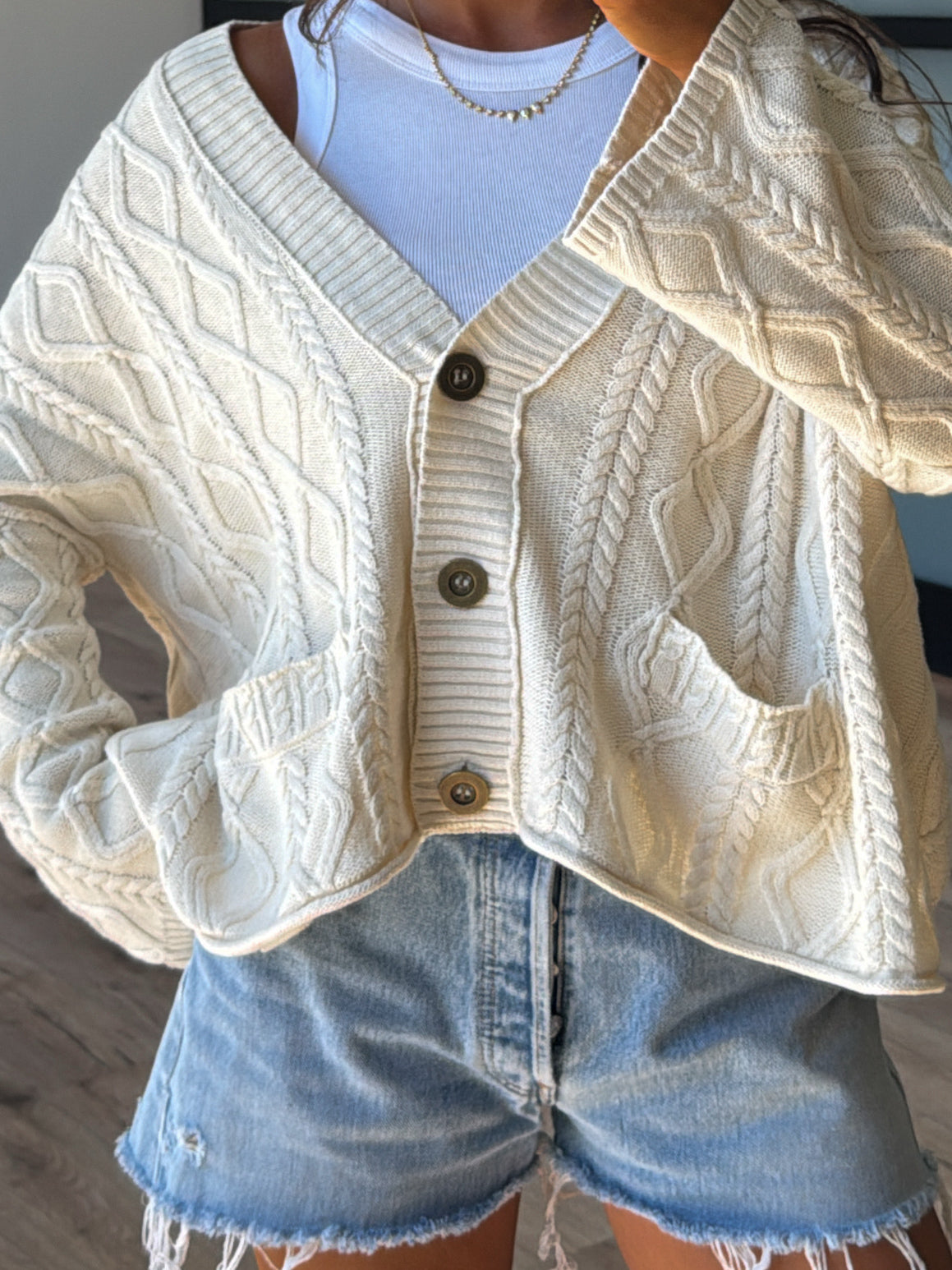 Alysin Cable Knit Cardigan