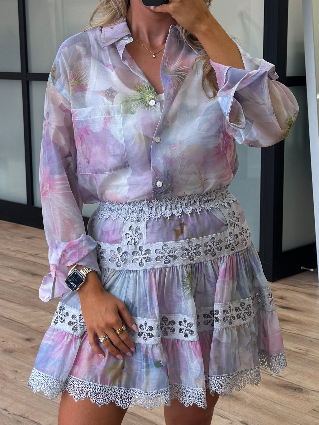 Lyla Sheer Button-Down Shirt | FINAL SALE