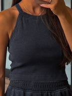 Mineral Mist Ribbed Tank | Black | RESTOCK