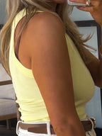 Essential Ribbed Tank | Lemon | +Plus Available | RESTOCK