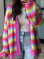 Bold Strokes Knit Cardigan | Sunlit Orchid | +Plus Available