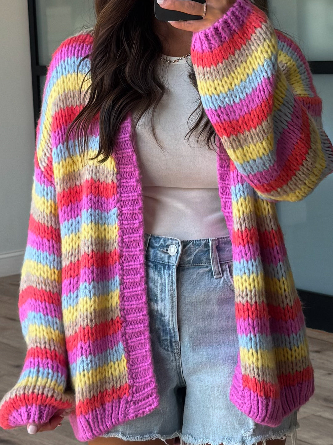 Bold Strokes Knit Cardigan | Sunlit Orchid | +Plus Available