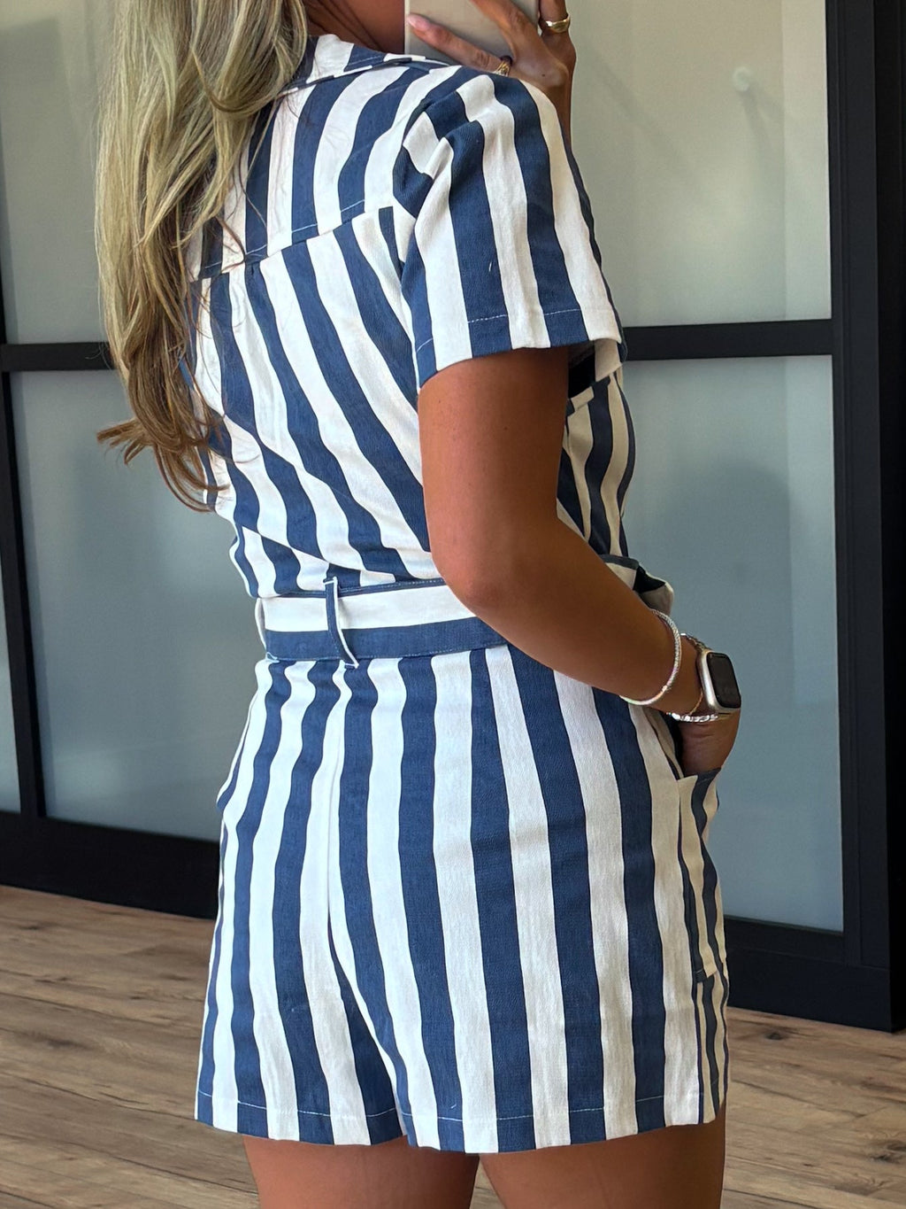Rebel Striped Romper | Navy | FINAL SALE