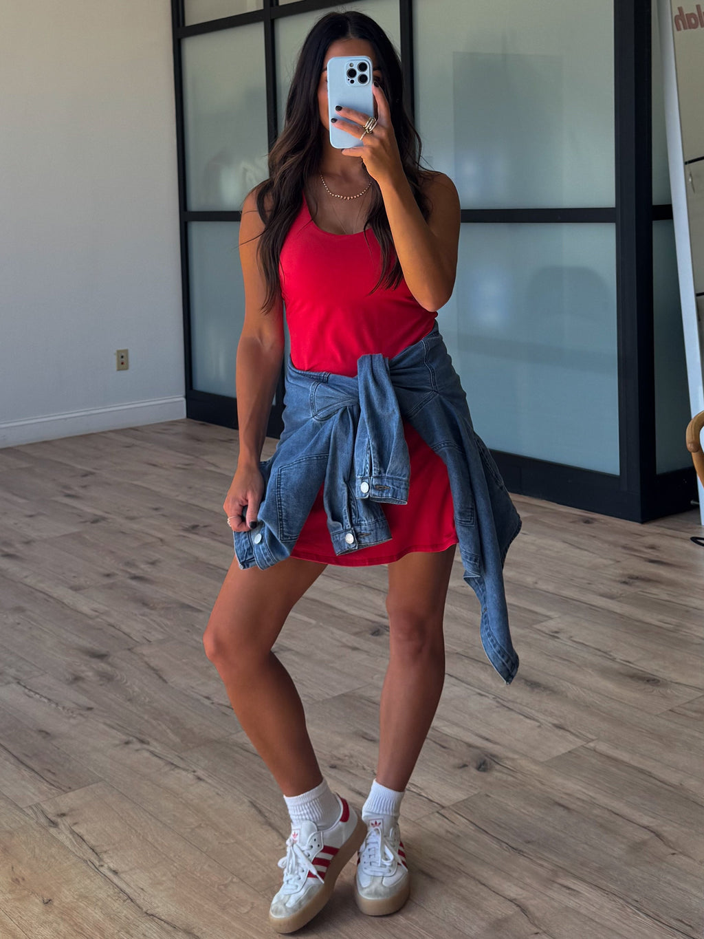 Grand Slam Active Dress | Cherry | +Plus Available