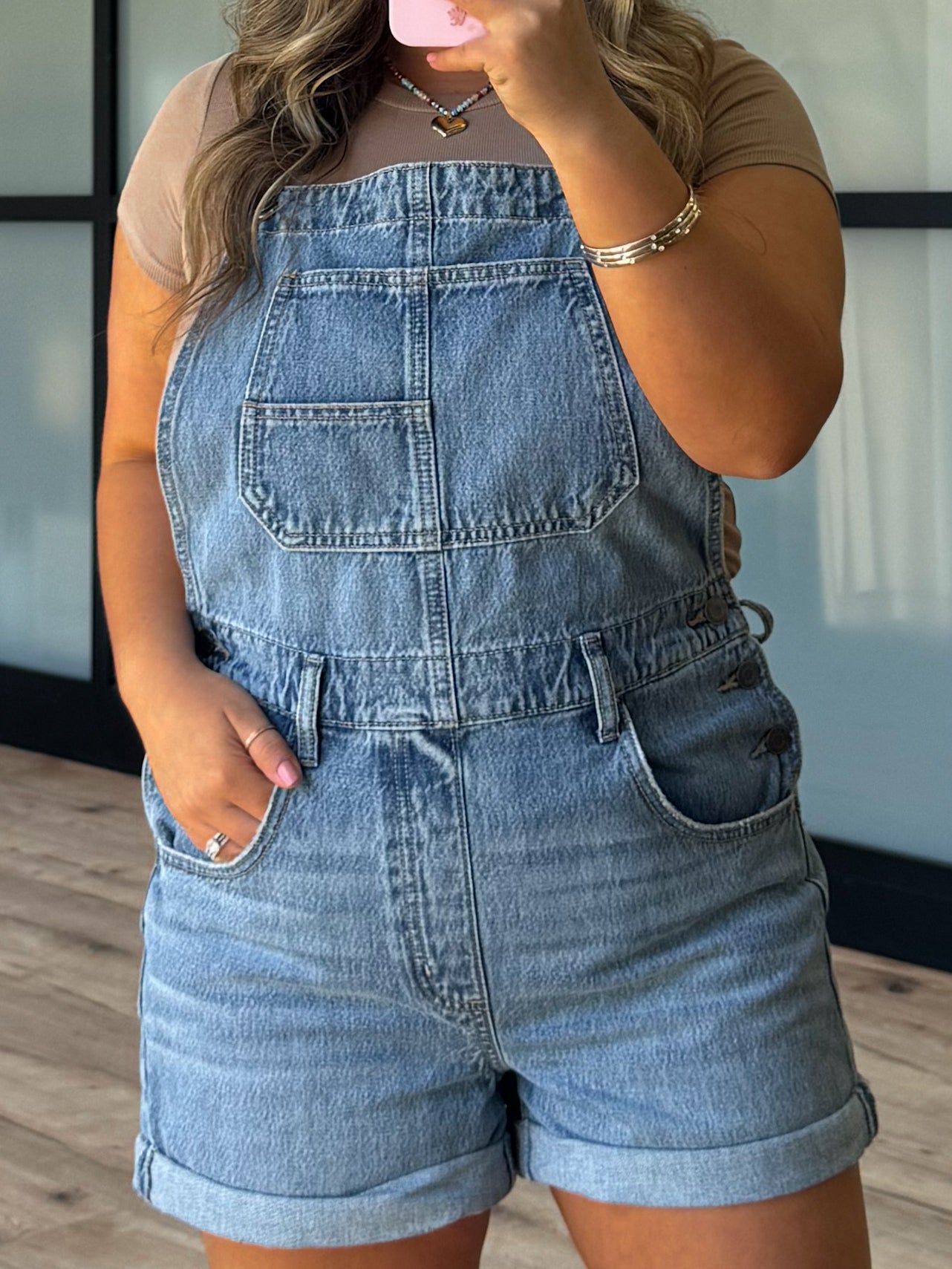 Denim Short Overalls