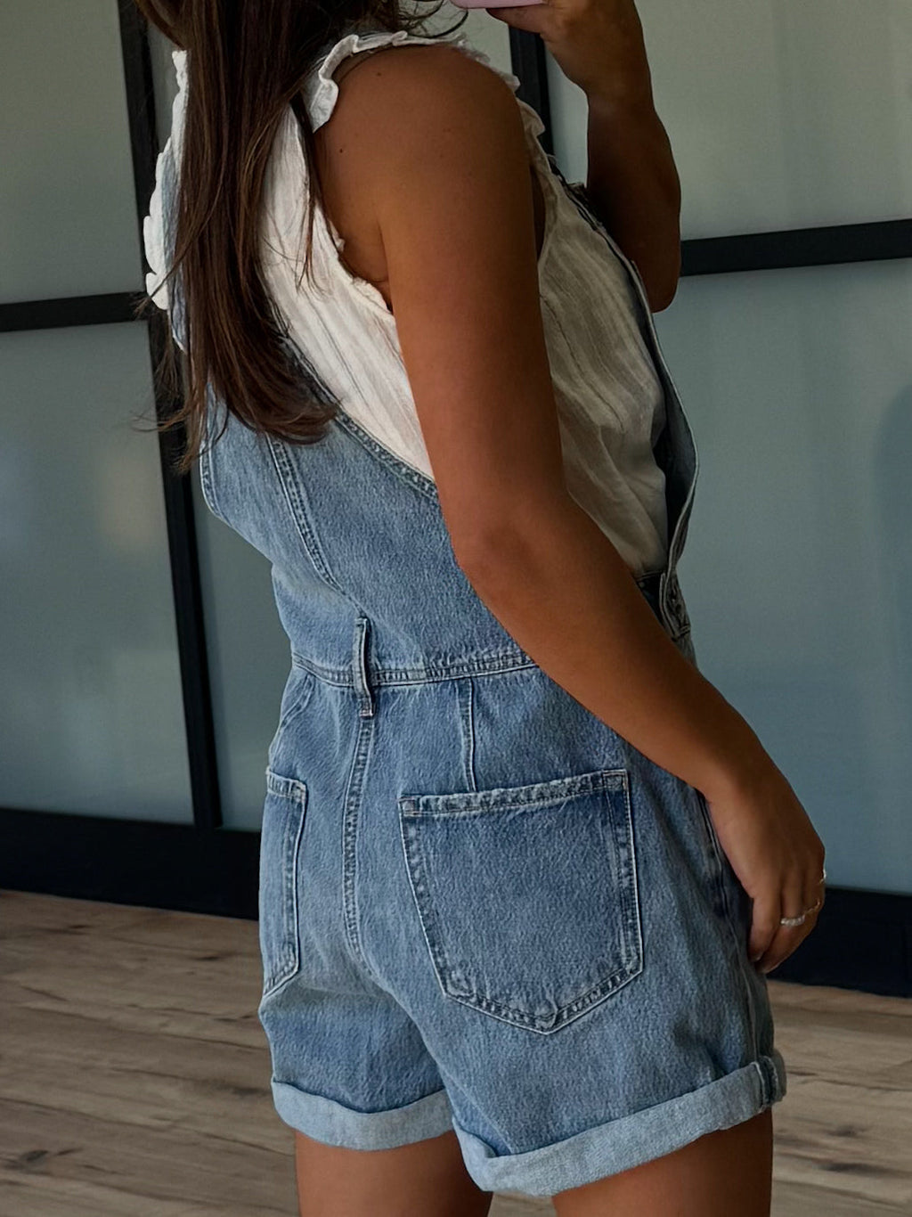Denim Short Overalls