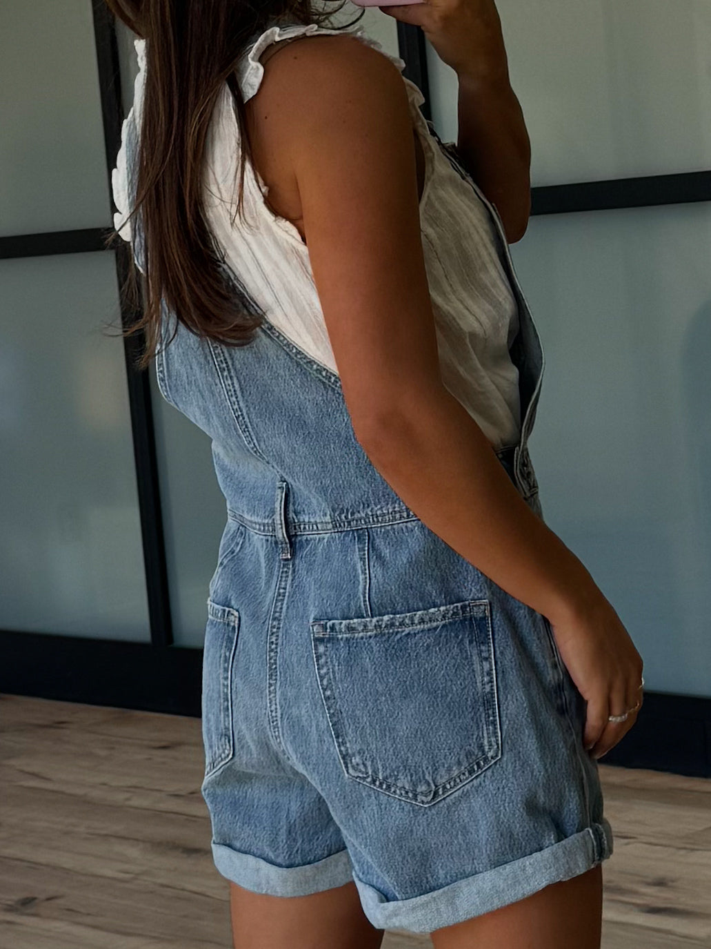 Denim Short Overalls