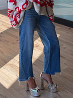 Ryder Contrast Wash Barrel Jeans | +Plus Available