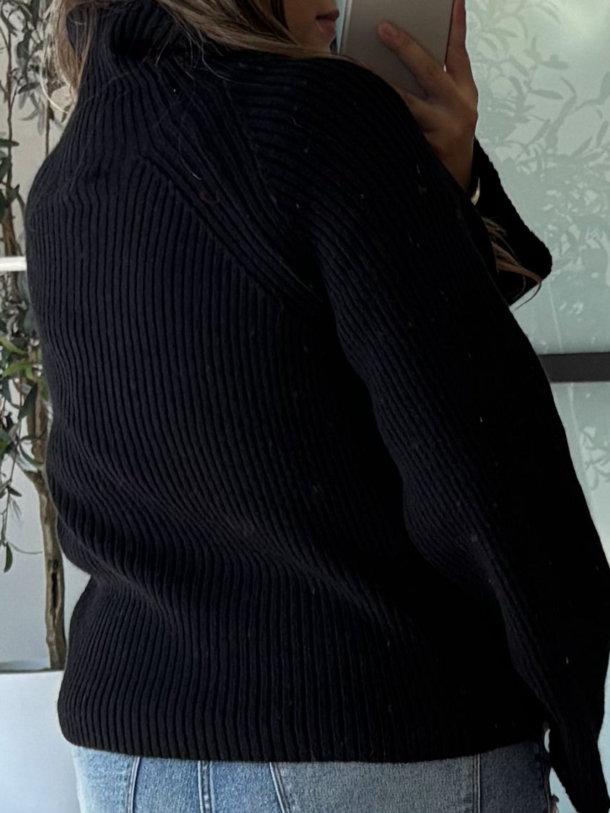 Emerson Bell Sleeve Sweater | Black | FINAL SALE