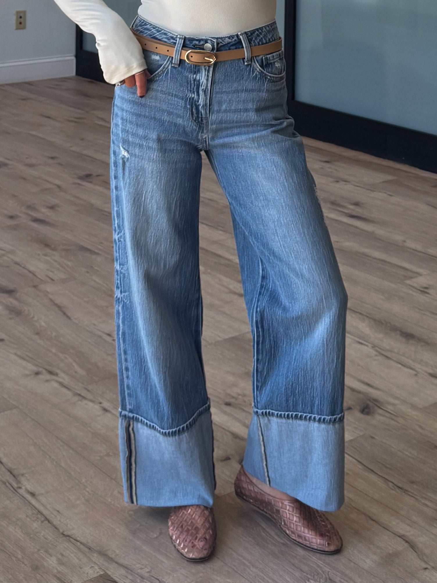 Your Turn Cuffed Jeans