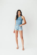 Modest Tank Bodysuit | Slate | FINAL SALE