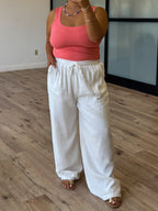 Daybreak Cotton Gauze Pants | White