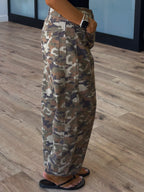 Out Of Sight Camo Barrel Jeans