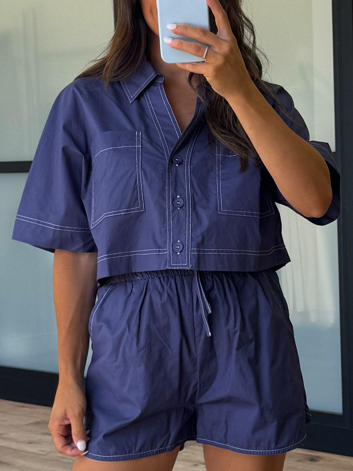 Camden Boxy Top | Navy | FINAL SALE