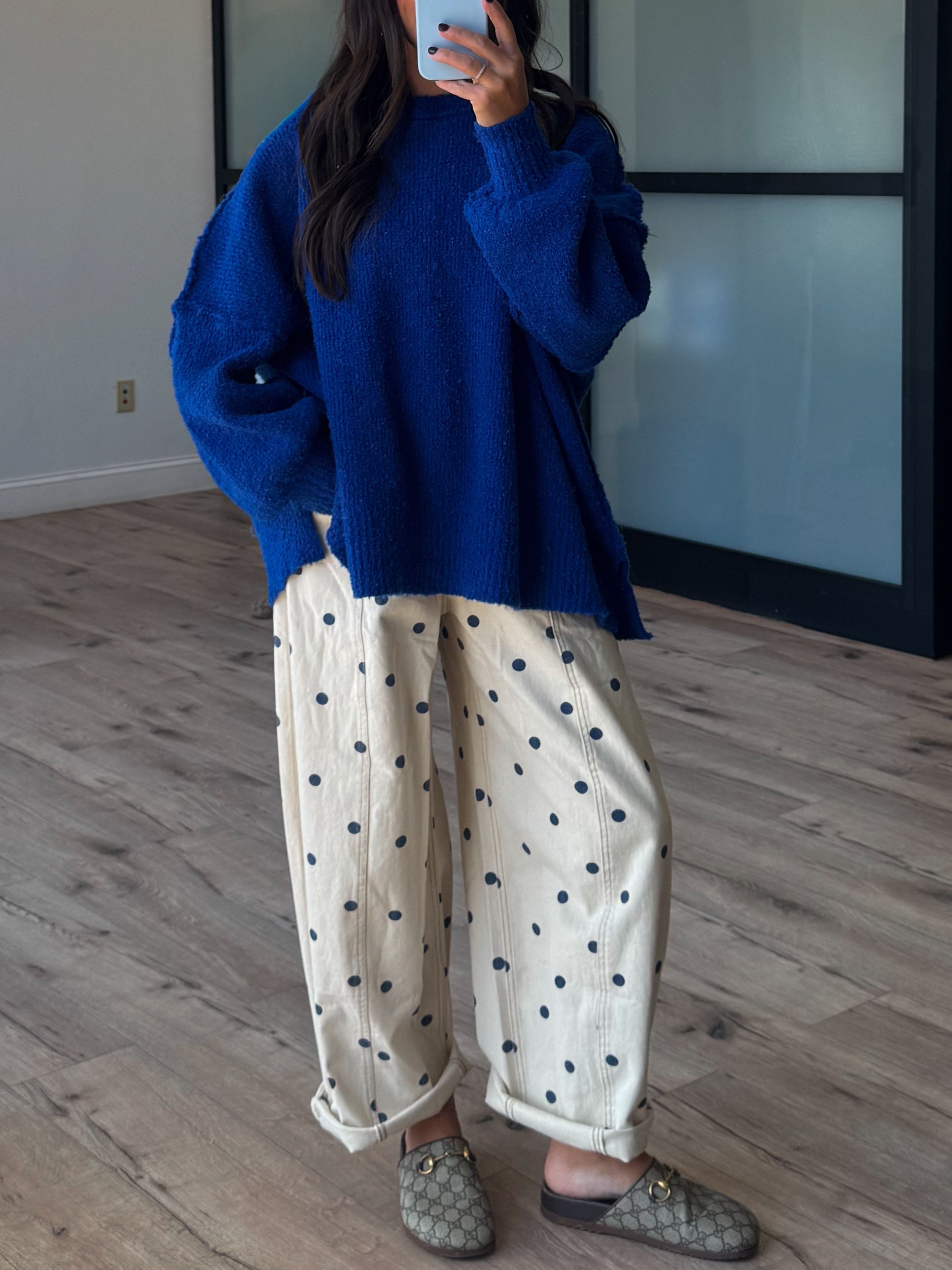 Lev Textured Sweater | Cobalt | +Plus Available | RESTOCK