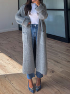 Beckett Longline Cardigan | Grey | +Plus Available