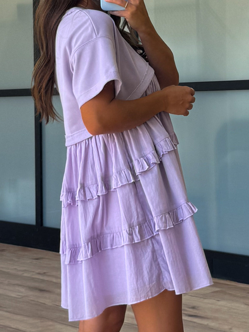 Nia Casual Layered Dress | Lavender