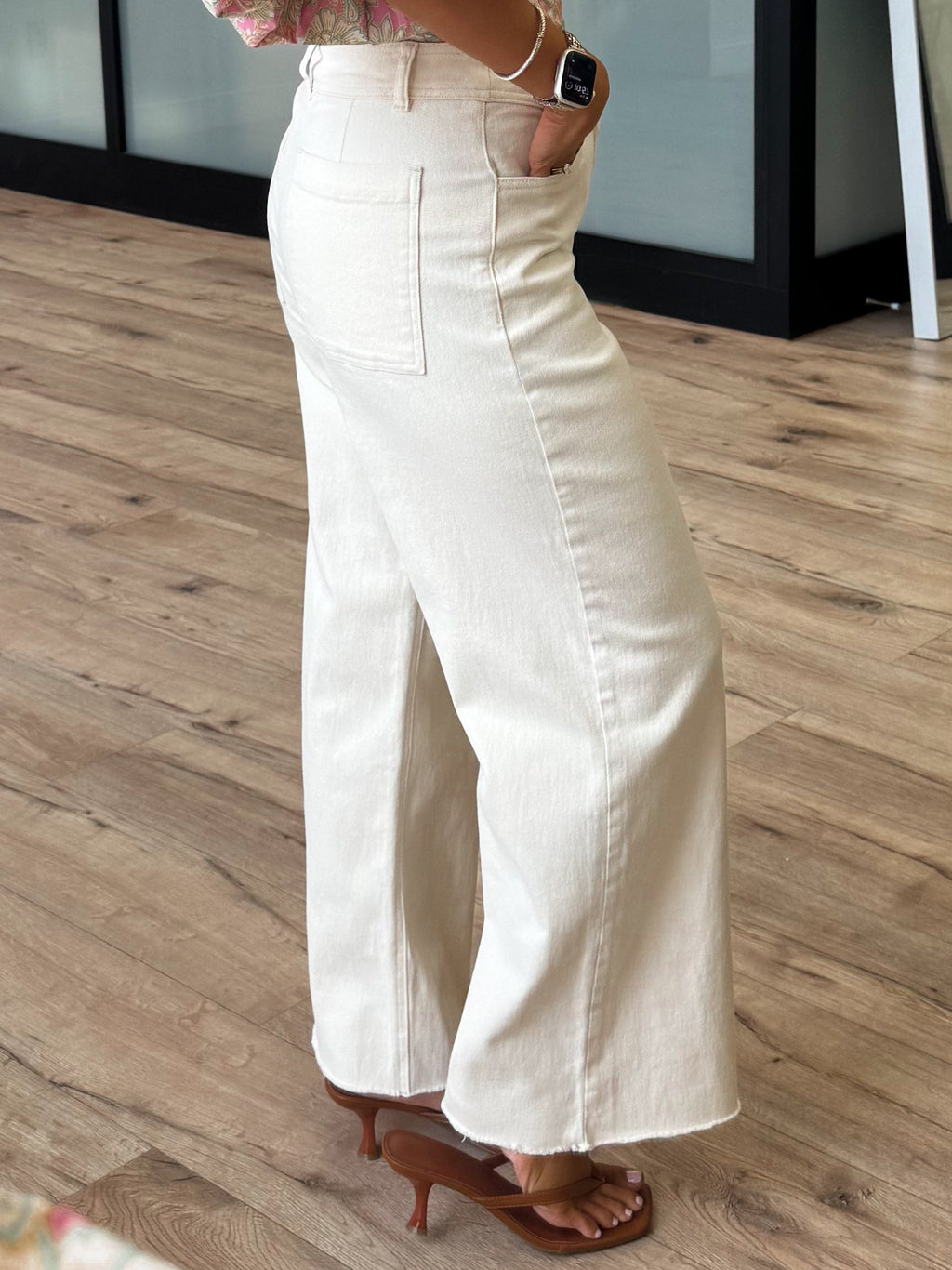 Neutral Twill Wide-Leg Pant | +Plus Available