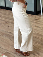 Neutral Twill Wide-Leg Pant | +Plus Available