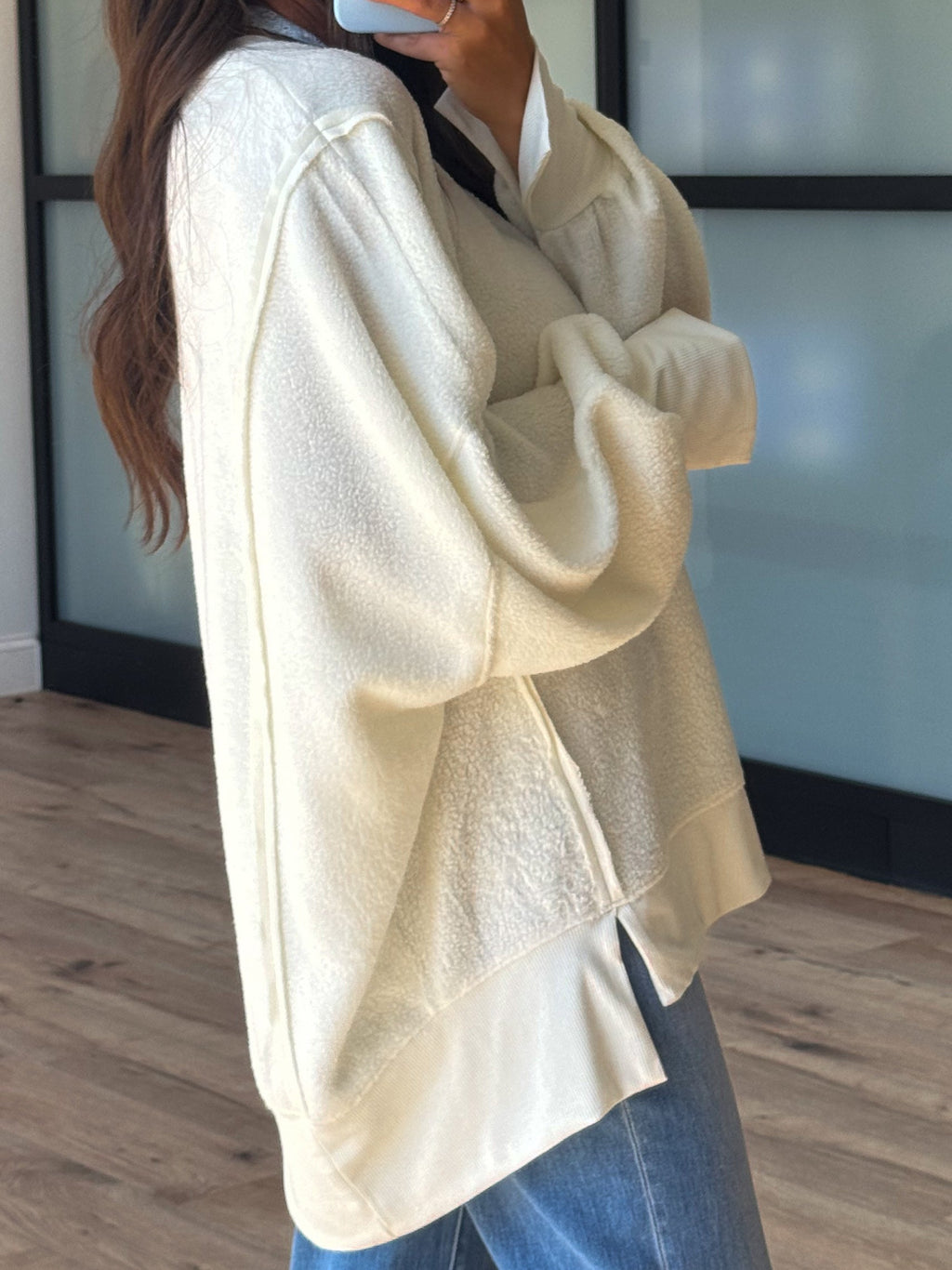Out + About Brushed Knit Pullover | Ivory