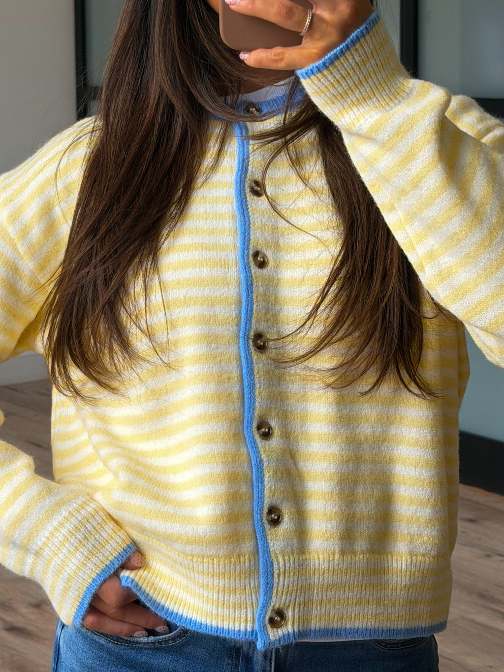 Pippa Button Cardigan | Daisy Blue | +Plus Available