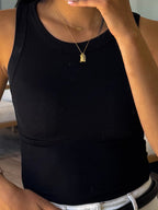 Essential Ribbed Tank | Black | +Plus Available