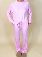 Downtime Ribbed Raglan Lounge Top | Bubblegum | +Plus Available | FINAL SALE